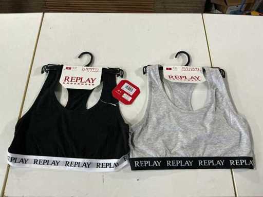 Partij Replay sport bh’s black&grey (87x)