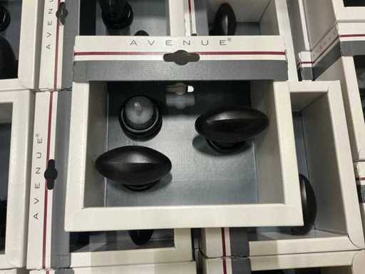 Avenue Knob black door handle set (96x)