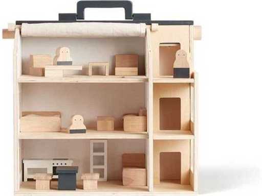 Educatief Speelgoed: Houten poppenhuis - Krijtbord Konijn - Linnen Tent - Hamertje tik - Plaid leeuw (slaapzak)