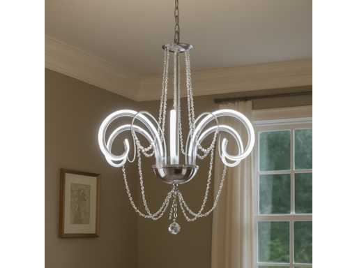 Lustre LED – 6017/6 – Or – 6 Lumières – 48W – 3200K Blanc neutre – Aluminium