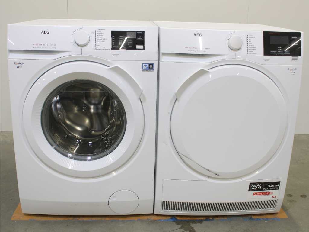 Série AEG 6000 | Lavamat ProSense Technology Machine à laver et AEG série 7000 | Sécheur à technologie Lavatherm SensiDry