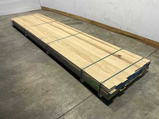 Fraké plank mes- en groef verbinding 425x11,7x2 cm (35x)