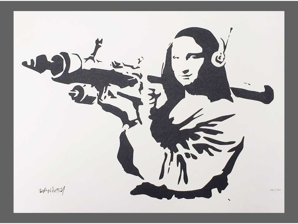 Banksy - Mona Lisa Bazooka - Lithografie