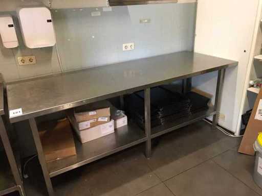 Stainless steel work table