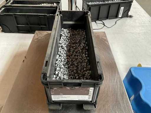Würth 8.88kg Hexagon nut with flange M6 in stackable container