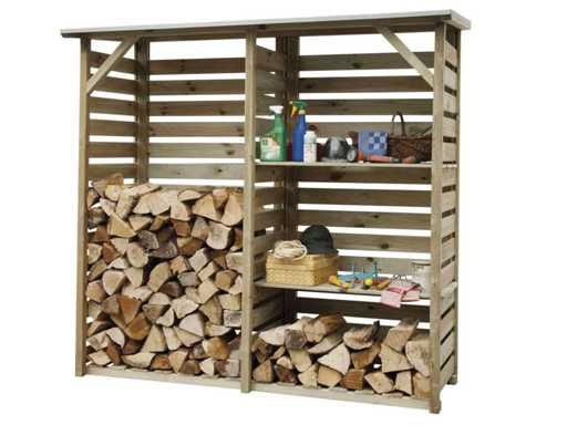 Magazyn drewna opałowego impregnowanego świerka 190x60x176 cm 