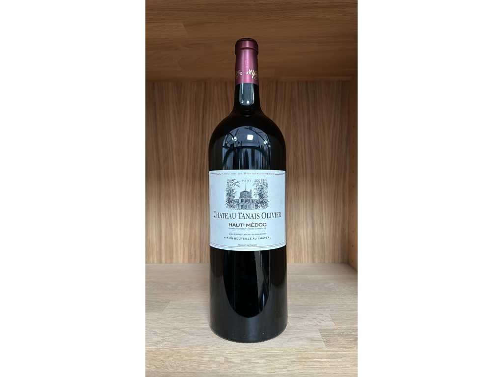 2021 - MAGNUM - CHATEAU TANAIS OLIVIER - HAUT-MÉDOC - Rode wijn (24x)