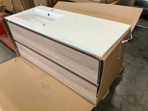 Kivu Badkamerkast met wastafelblad