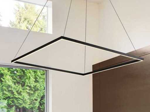 Quattro Square 80x80 cm lampada sospesa nera