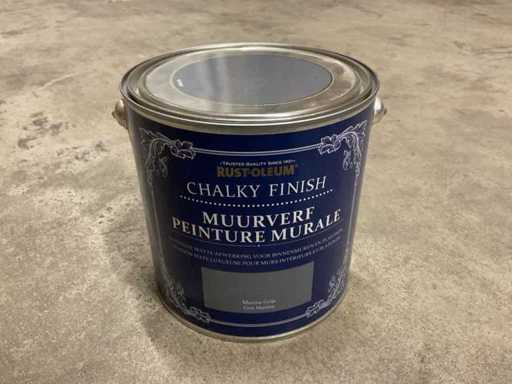 Rust-Oleum Chalky Finish Matte Tin á 2.5L wall/ceiling paint (2x)