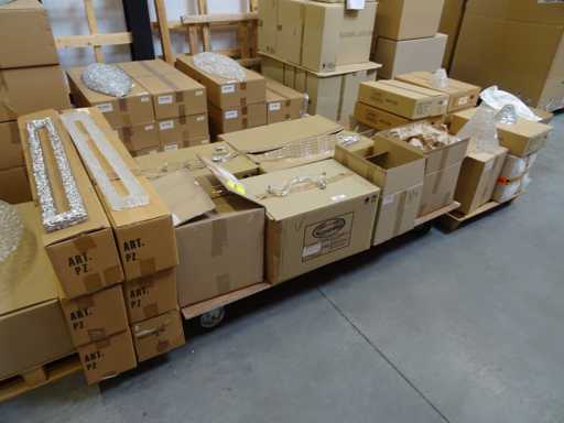 Série de pièces de lampes en verre