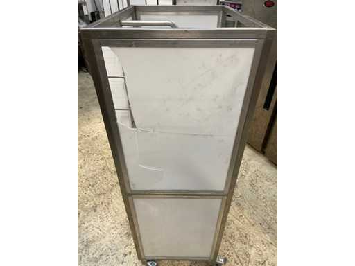 Roestvrijstalen trolley met dubbel rek