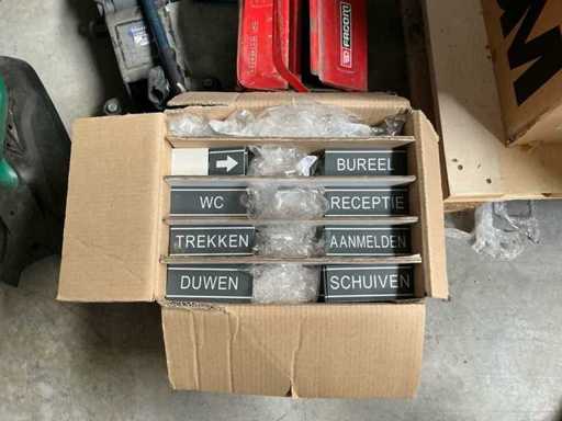 Self-adhesive signs Other textile industry