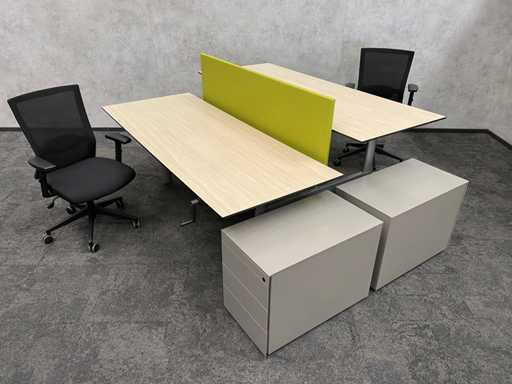 Ahrend 500 - complete zit-zit slinger duo werkplek 200x80