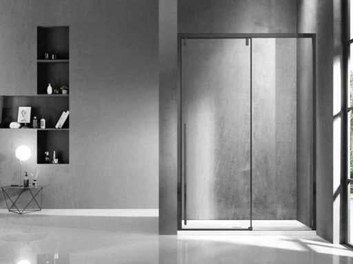 Marenza Neptune Schiebetür 120x200cm weich geschlossen links/rechts matte schwarz SW491382