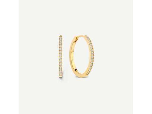 TOV Essentials Pavé Zirkonia Medium (18mm) 14k Hoops