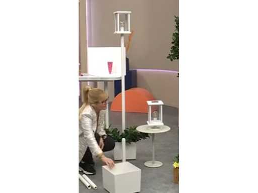 (x2) Zonneplantenbak met wielen, multifunctioneel, maximaal 178 cm - wit