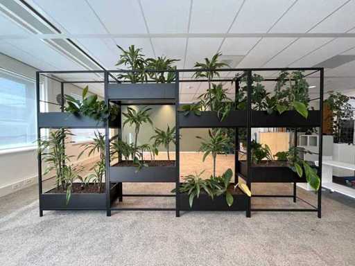 stalen divider met planten 400cm