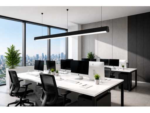 2 x LED Linear Hanglamp 40W – 3CCT Instelbaar - Zwart – AVENUE 3CCT