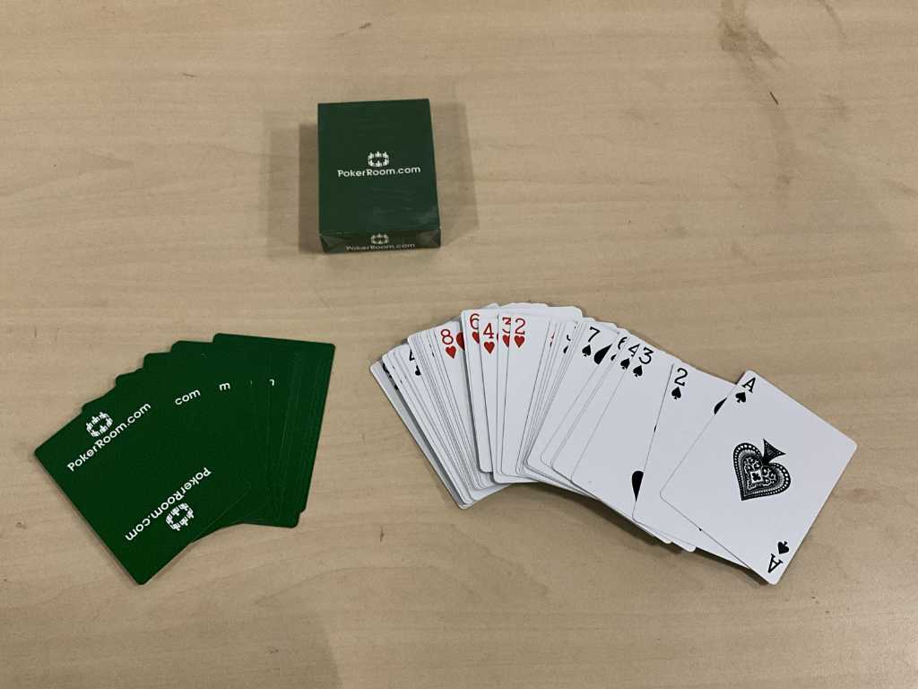 Cartes à jouer en plastique Poker Room (144x)