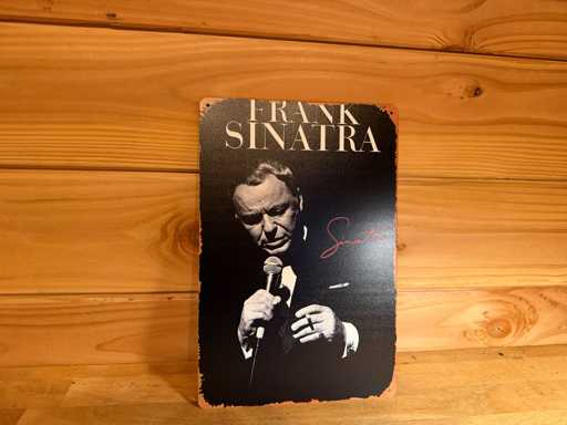 Cartello pubblicitario in metallo