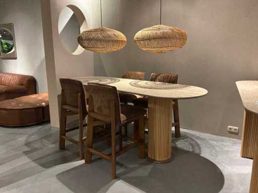 Lina Eetkamertafel met barkrukken