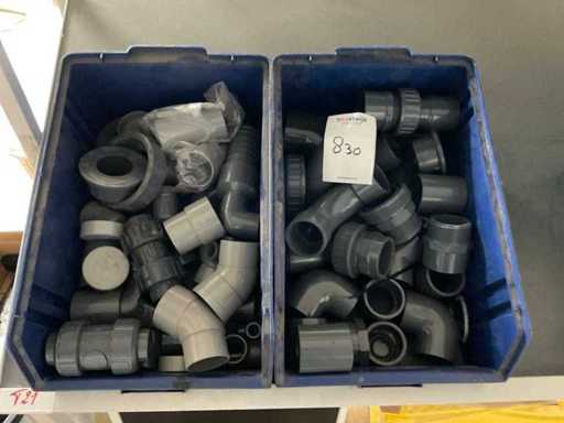 Partij PVC leidingfittingen