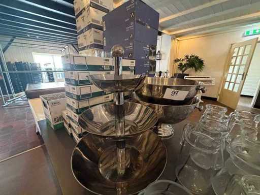 Refroidisseur à champagne (2x) avec étagière