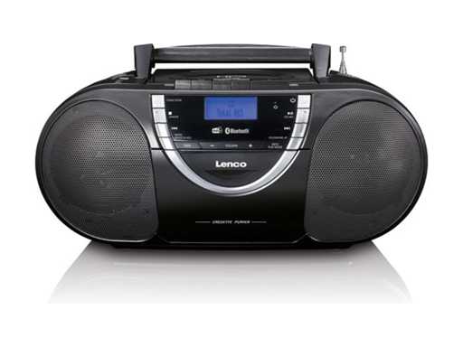 Lenco SCD-6900GY - Draagbare radio CD speler met DAB+ en Bluetooth® - Grijs