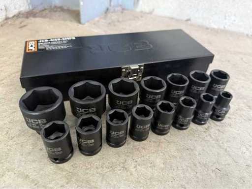 JCB 6-point impact socket set 10 - 32 mm