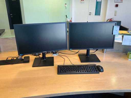 Samsung S24E450 en S24C450 Monitor (2x)