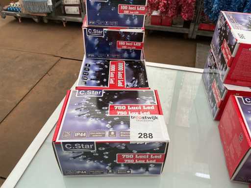 C.Star. Verschiedene LED-Weihnachtsbeleuchtungen. (5-fach)