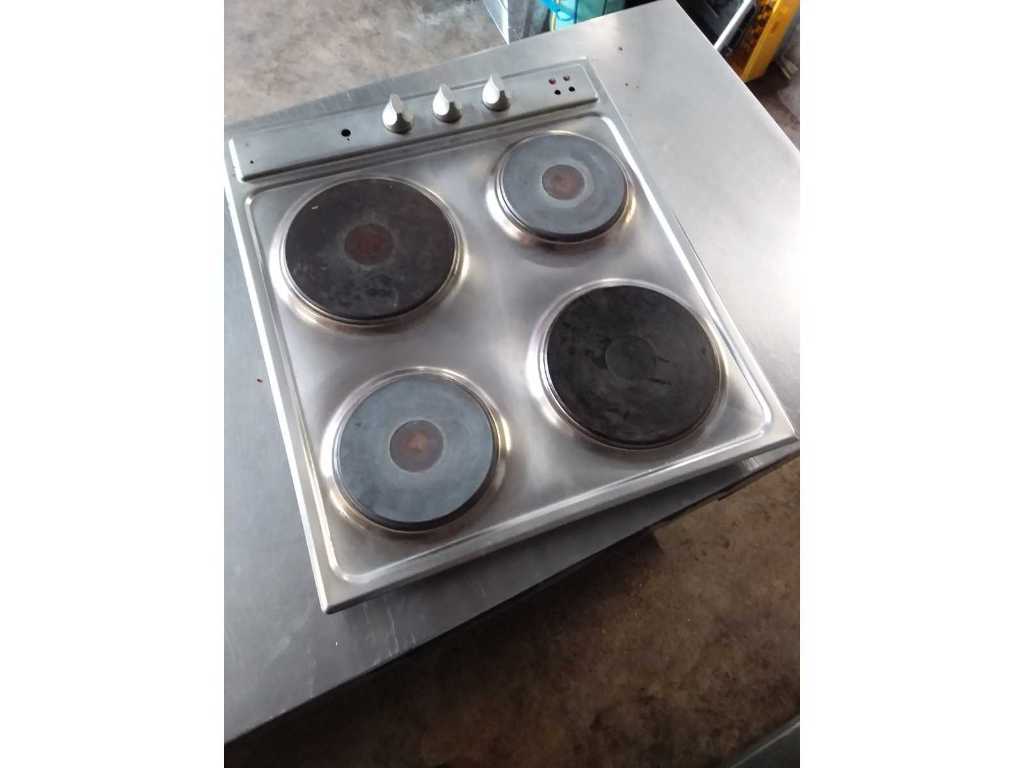 Induction plate recessed