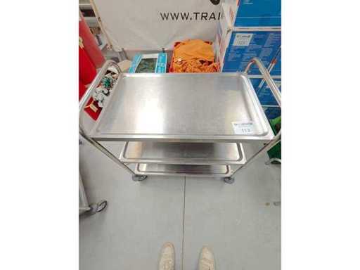Chariot de service en acier inoxydable, 3 niveaux