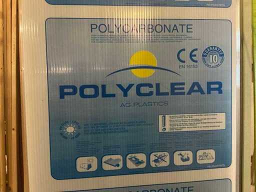Polyclear polycarbonate sheets (6x) ( 17,32 m²)