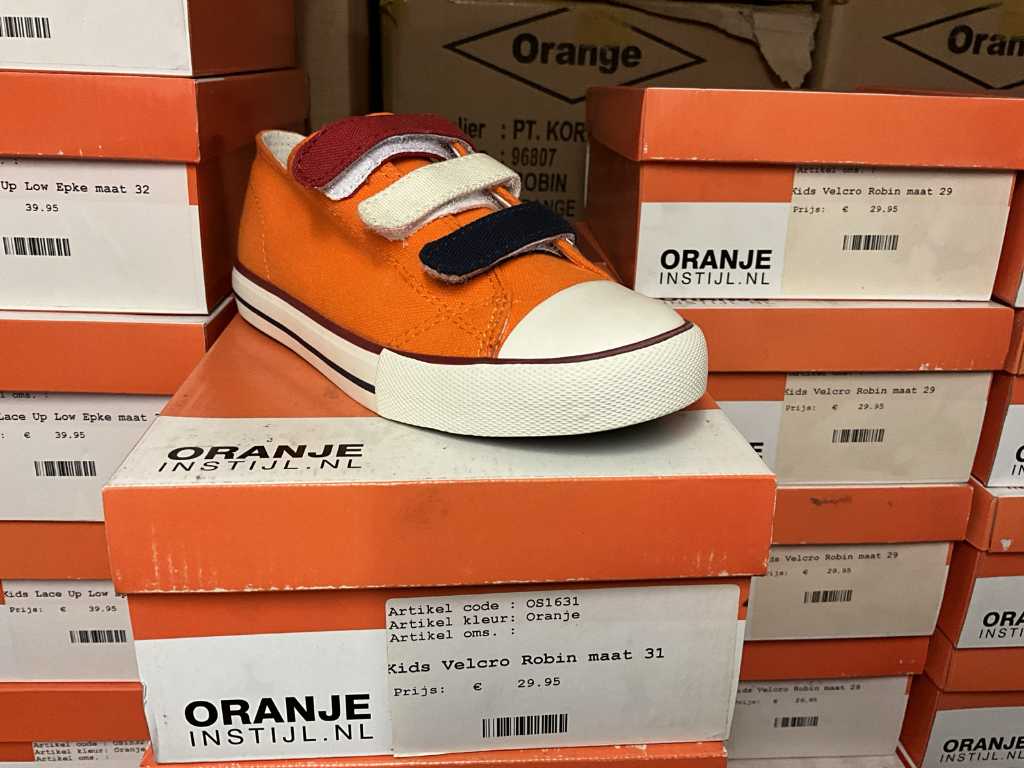 Oranje in Stijl Oranje kinder sneaker (4x)