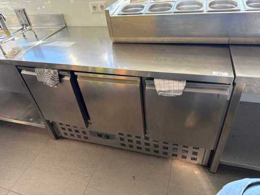 RVS horeca werkbank met onderbouwkoeling