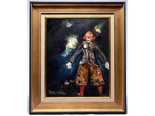 Paul Permeke – Clown in podiumlicht - olie op doek