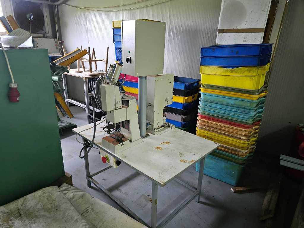 table with 3 press machines