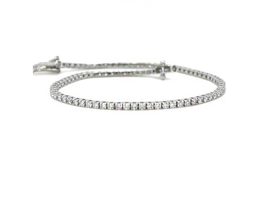 Bracciale in oro bianco 14 carati con diamante 1,27 ct