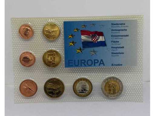 Set de monede cu model euro – Croația, 2006