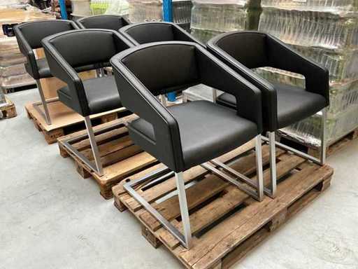 Kunstlederen Design Vergaderstoel (6x)