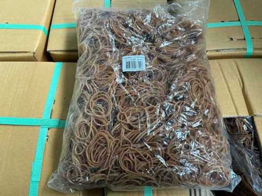 Lot de benzi de cauciuc maro 35x1,5mm nr. 14 1kg pe sac (500x)