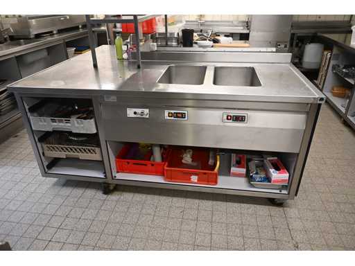 Groku Kampen Verrijdbare RVS dubbele Au-bain-marie
