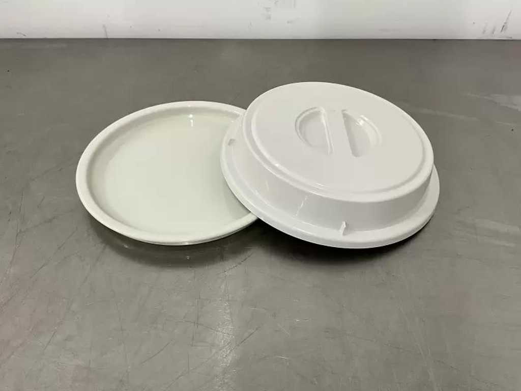 Nova Hotel Porcelain - Plate with overhanging lid (40x)