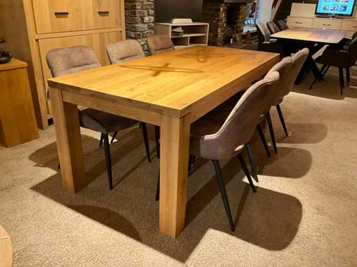 Verlengbare Eiken Eetkamertafel