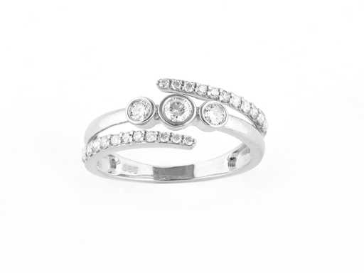 14 KT White Gold Ring With 0.50Cts Natural Diamond