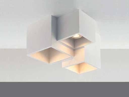 4 x luminaires Bloq 3.0 au plafond carré