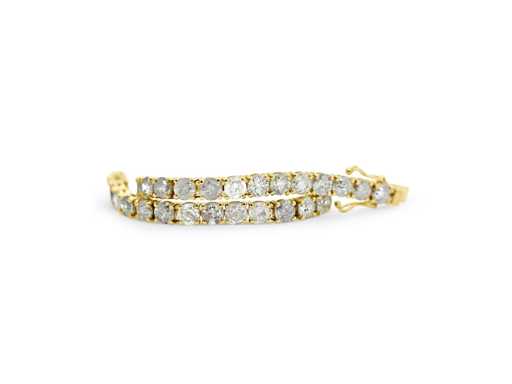 14 Karaat geelgouden armband met 15,19 crt. natuurlijke diamant