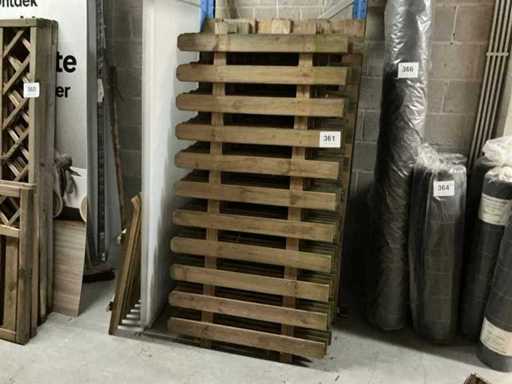 Houten tuinomheining (9x)